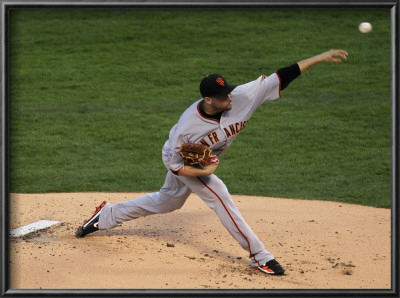 San Francisco Giants V Texas Rangers, Game 3: Jonathan Sanchez by Stephen Dunn Pricing Limited Edition Print image