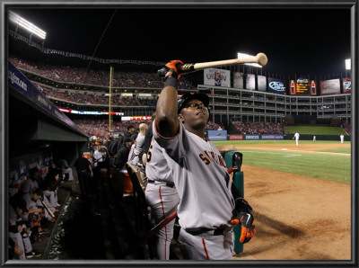 Texas Rangers V. San Francisco Giants, Game 5:  World Series Mvp Edgar Renteria by Doug Pensinger Pricing Limited Edition Print image