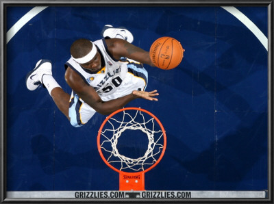 Charlotte Bobcats V Memphis Grizzlies: Zach Randolph by Joe Murphy Pricing Limited Edition Print image