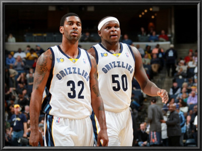 Charlotte Bobcats V Memphis Grizzlies: O.J. Mayo And Zach Randolph by Joe Murphy Pricing Limited Edition Print image