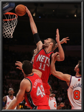 New Jersey Nets V New York Knicks: Brook Lopez by Nick Laham Pricing Limited Edition Print image