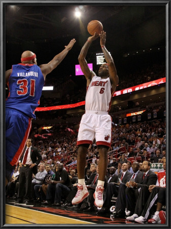 Detroit Pistons V Miami Heat: Lebron James by Mike Ehrmann Pricing Limited Edition Print image