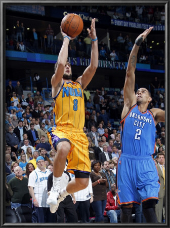 Oklahoma City Thunder V New Orleans Hornets: Marco Belinelli And Thabo Sefolosha by Layne Murdoch Pricing Limited Edition Print image