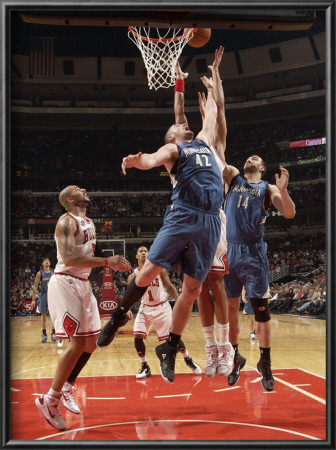 Minnesota Timberwolves V Chicago Bulls: Kevin Love, Nikola Pekovic And Joakim Noah by Ray Amati Pricing Limited Edition Print image