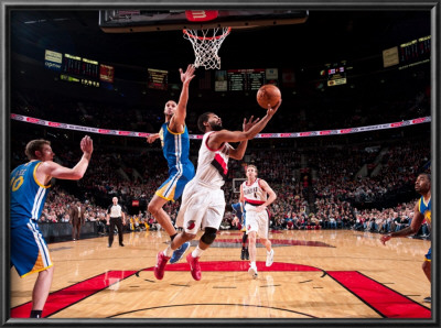 Golden State Warriors V Portland Trail Blazers: Dan Gadzuric And Patrick Mills by Sam Forencich Pricing Limited Edition Print image