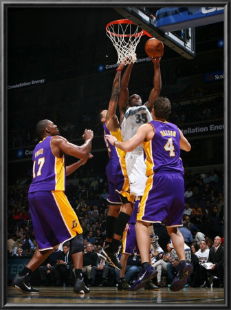 Los Angeles Lakers V Washington Wizards: Trevor Booker, Matt Barnes And Luke Walton by Ned Dishman Pricing Limited Edition Print image