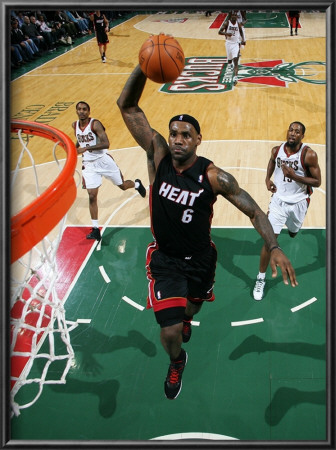 Miami Heat V Milwaukee Bucks: Lebron James by Gary Dineen Pricing Limited Edition Print image