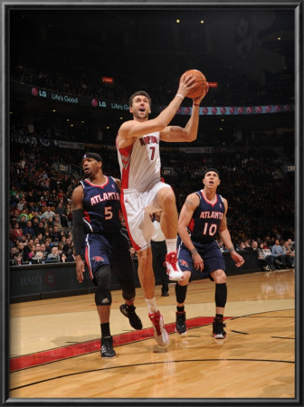 Atlanta Hawks V Toronto Raptors: Andrea Barngani And Josh Smith by Ron Turenne Pricing Limited Edition Print image