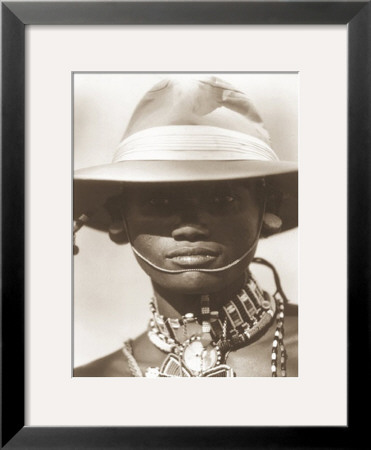 Woman With Hat And Beads by Alexis De Vilar Pricing Limited Edition Print image