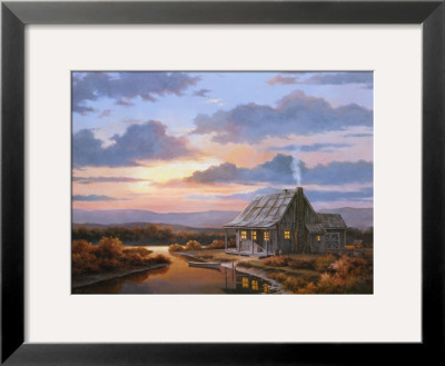 Tranquil Cabin By The Lake by T. C. Chiu Pricing Limited Edition Print image