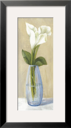 White Flower In Purple Vase by David Col Pricing Limited Edition Print image