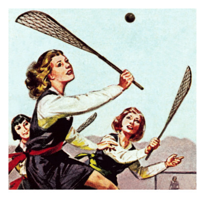 Girls Playing Lacrosse by Mcconnell Pricing Limited Edition Print image