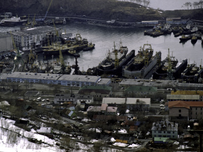 Old Ships In Petropavlavsk, Russia by Michael Brown Pricing Limited Edition Print image