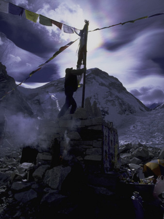 Puja Ceremonyat Everest Base Camp, Nepal by Michael Brown Pricing Limited Edition Print image