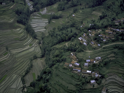 Village Landscape, Nepal by Michael Brown Pricing Limited Edition Print image