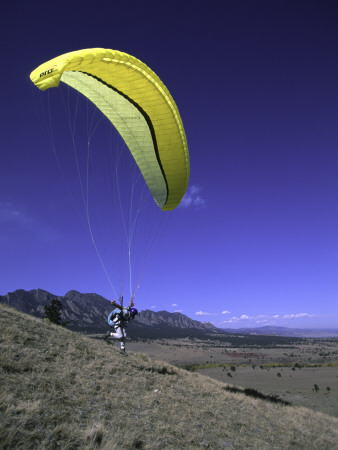 Paraglider Running, Usa by Michael Brown Pricing Limited Edition Print image