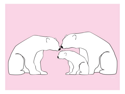 Pink Polar Bears by Avalisa Pricing Limited Edition Print image