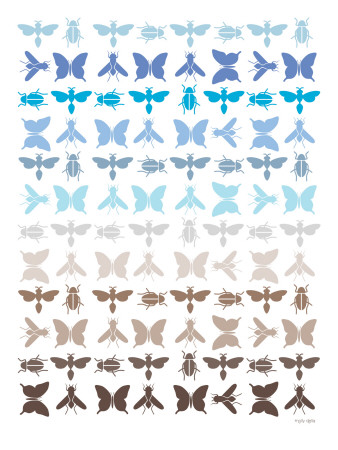 Blue Insects by Avalisa Pricing Limited Edition Print image