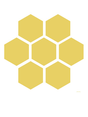 Yellow Honeycomb by Avalisa Pricing Limited Edition Print image