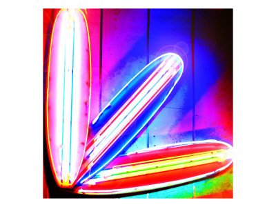 Neon Surf Boards, Miami by Tosh Pricing Limited Edition Print image