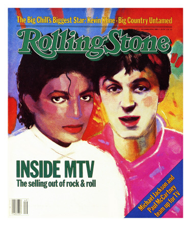 Michael Jackson And Paul Mccartney, Rolling Stone No. 410, December 1983 by Vivienne Fleisher Pricing Limited Edition Print image