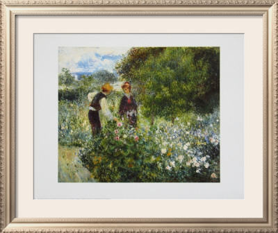Picking Flowers, 1875 by Pierre-Auguste Renoir Pricing Limited Edition Print image