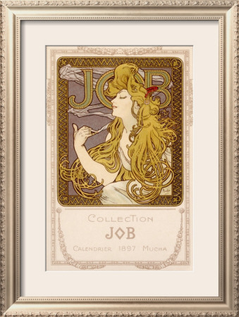 Mucha Nouveau Job Calendar Poster by Alphonse Mucha Pricing Limited Edition Print image