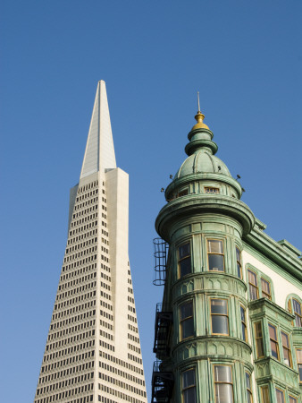 Zoetrope Building And Transamerica Pyramid by Lee Foster Pricing Limited Edition Print image