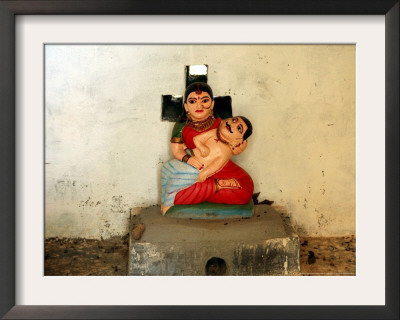 A Statue Of A Woman Who Committed Sati 60 Years Ago Cradling Her Husband by Manish Swarup Pricing Limited Edition Print image
