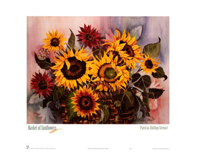 Basket Of Sunflowers by Patricia Shilling-Stewart Pricing Limited Edition Print image