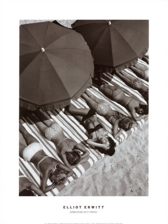 Sunbathing In St. Tropez 1959 by Elliott Erwitt Pricing Limited Edition Print image