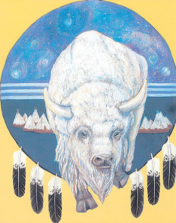 White Buffalo Mandella by Pam Mccabe Pricing Limited Edition Print image
