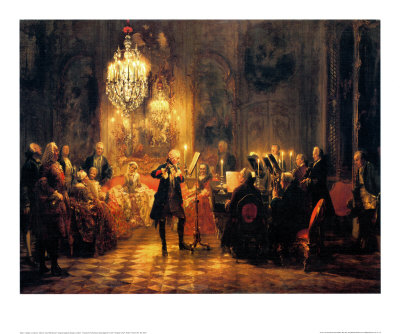 Das Flotenkonzert The Flutist by Adolph Von Menzel Pricing Limited Edition Print image