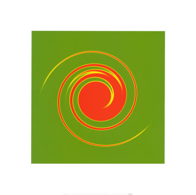 Whirl No. 5, Red On Bright Green by Michael Banks Pricing Limited Edition Print image