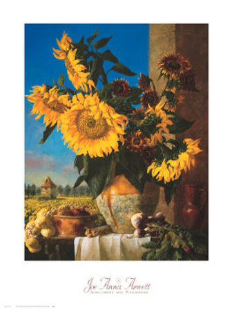 Sunflowers And Pigeonnier by Joe Anna Arnett Pricing Limited Edition Print image