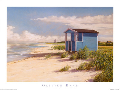 Beach Hut In Skanor by Oliver Raab Pricing Limited Edition Print image