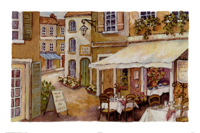 The Outdoor Cafe by Charlene Winter Olson Pricing Limited Edition Print image