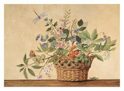 Floral Basket I by Lisa Canney Chesaux Pricing Limited Edition Print image