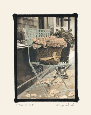 Vintage Flowers I, Roses On Chair by Sharyn Sakimoto Pricing Limited Edition Print image