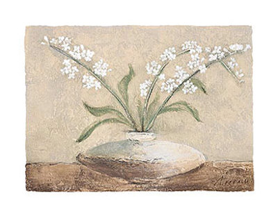 White Flowers In Brown by Antonio Ferralli Pricing Limited Edition Print image