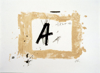 Lettre A, 1976 by Antoni Tapies Pricing Limited Edition Print image