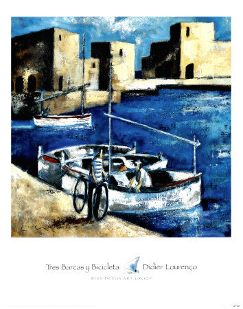 Tres Barcas Y Bicicleta by Didier Lourenco Pricing Limited Edition Print image