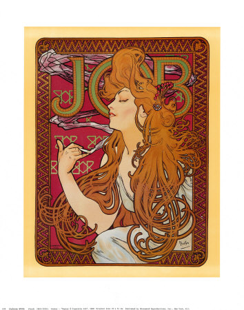 Papier A Cigarette Job by Alphonse Mucha Pricing Limited Edition Print image