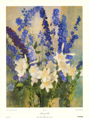 Larkspur And Lilies by Laura Coombs Hills Pricing Limited Edition Print image
