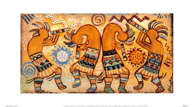 Kokopelli Quartet by Polivka Pricing Limited Edition Print image