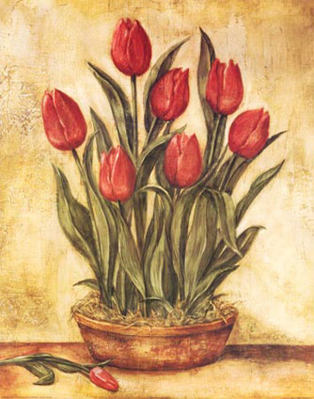 Potted Tulips by Tina Chaden Pricing Limited Edition Print image