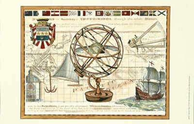 Nautical Map I by Deborah Bookman Pricing Limited Edition Print image