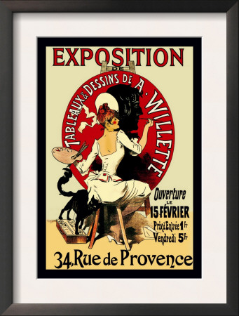 Exposition: Tableaux Et Dessins De A. Willette by Jules Chéret Pricing Limited Edition Print image