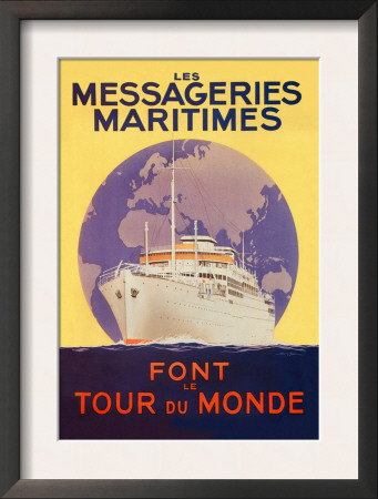 Take A Cruise Around The World With Les Messageries Maritimes by Sandy Hook Pricing Limited Edition Print image