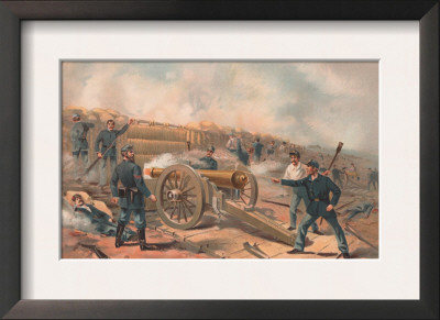 Siege And Barbette Guns, Fort Haskell, 1865 by Arthur Wagner Pricing Limited Edition Print image